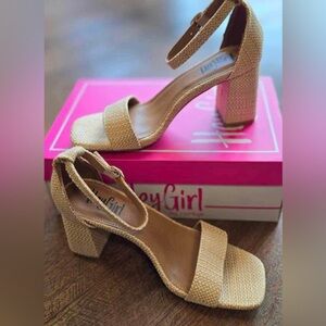 Corkys Raffia One in a Melon Heels
